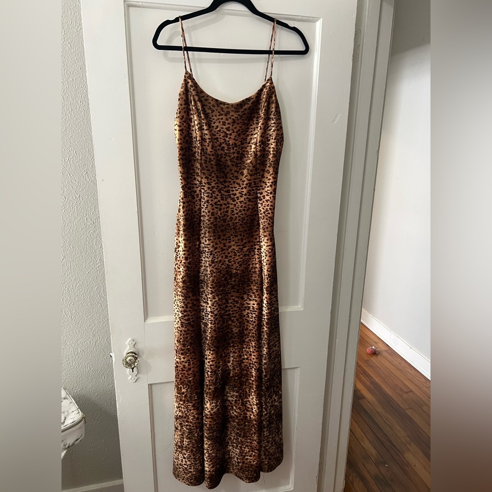 Dave and Johnny leopard Vintage dress listed size 9-10 fits like 6